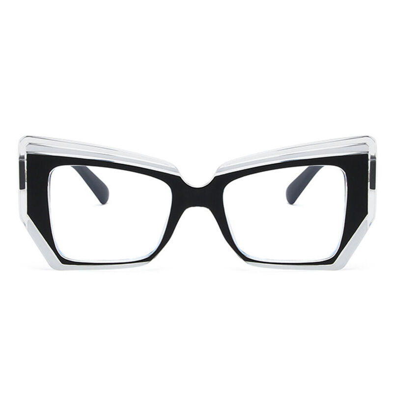 Wandy Cat Eye Black Clear Glasses