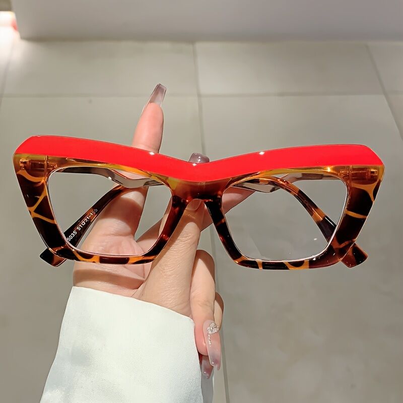 Rashid Cat Eye Red Glasses