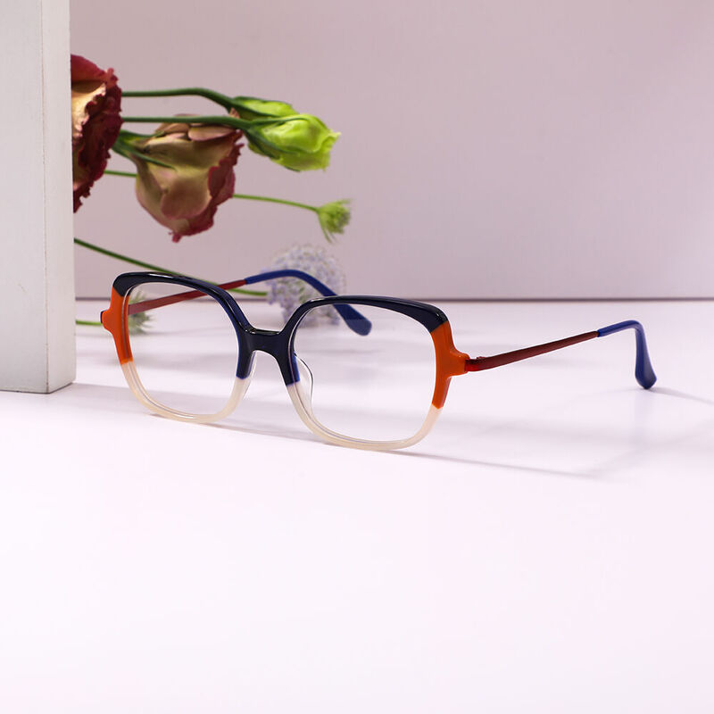 Cele Square Blue Glasses