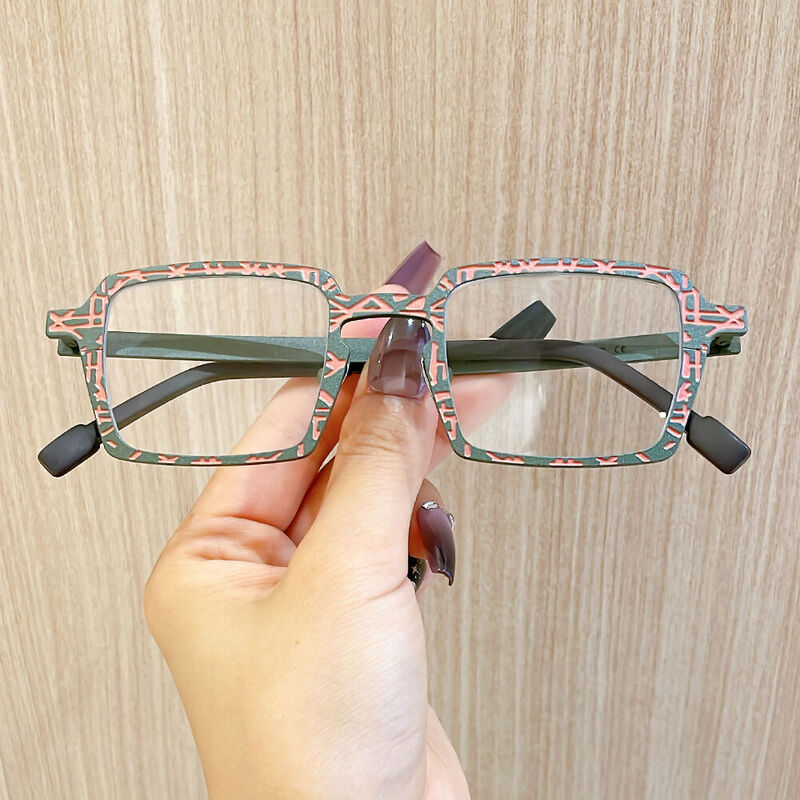 Fanny Square Orange Glasses