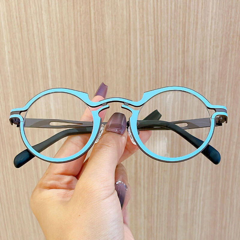 Macadam Round Blue Glasses