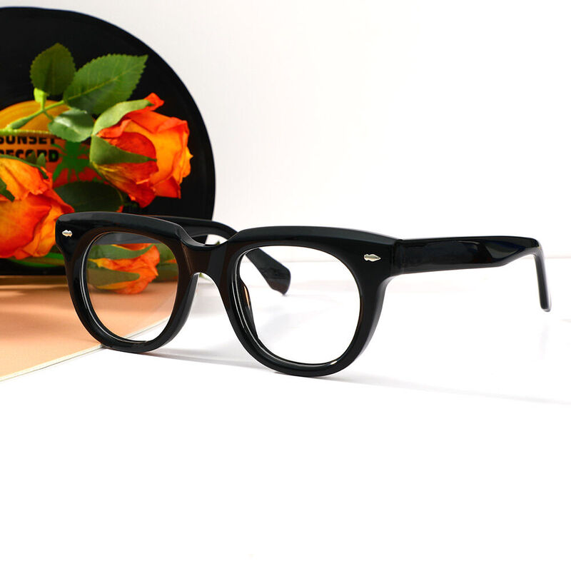 Cornell Quadratische Schwarze Brille