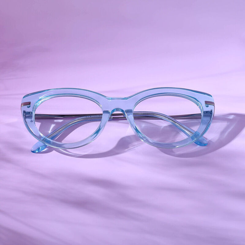 Kelly Cat Eye Blue Glasses