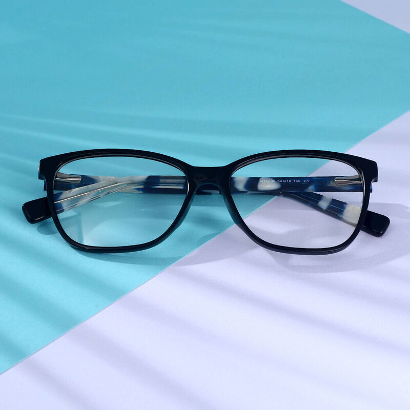 Lush Square Black Glasses