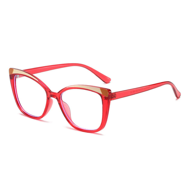 Olga Cat Eye Red Glasses