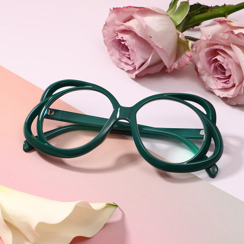 Harold Round Green Glasses