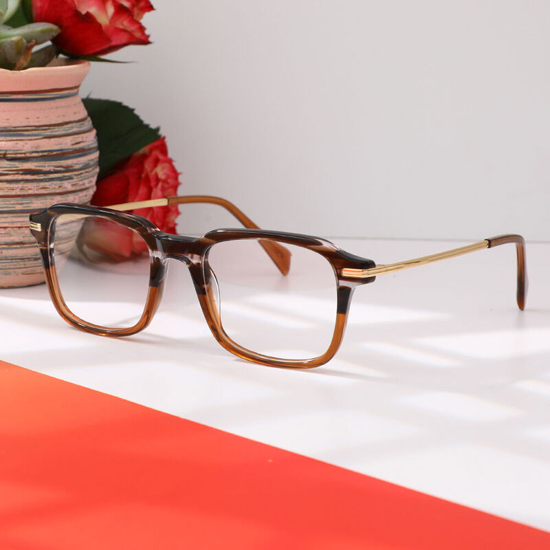 Obadia Square Brown Glasses