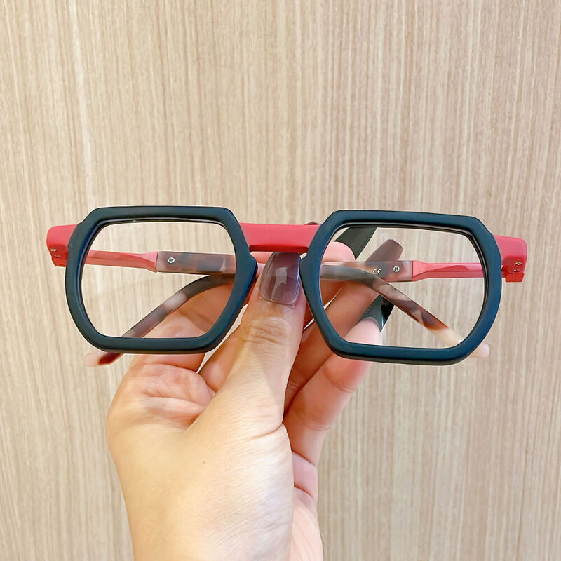 Margare Geometric Black Glasses