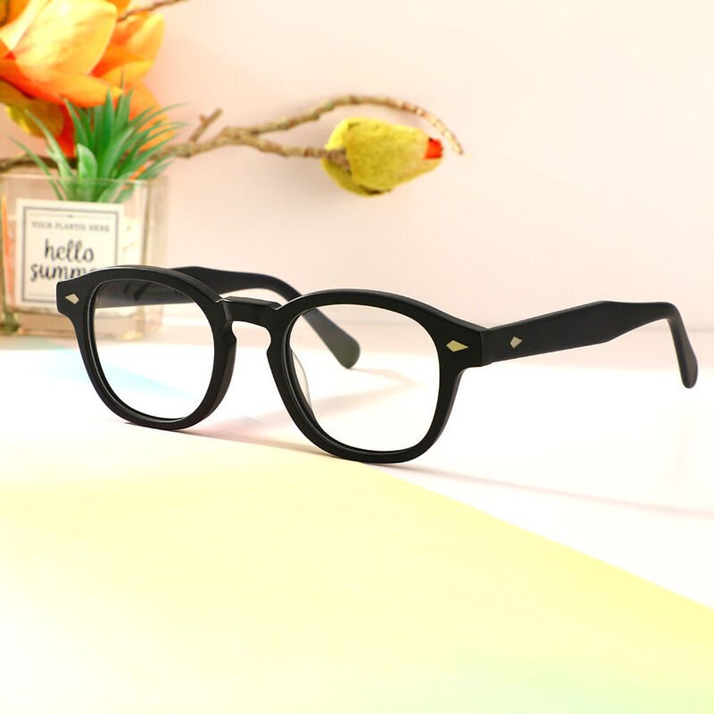 Bessie Quadratische Schwarze Brille