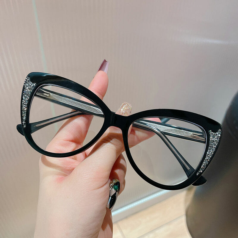 Ferguso Cat Eye Black Glasses