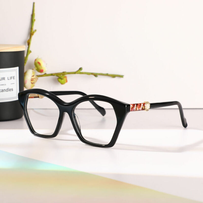 Rhodes Cat Eye Black Glasses