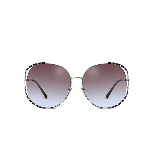 Lovely Wildling Round Brown-Blue Gradient Sunglasses