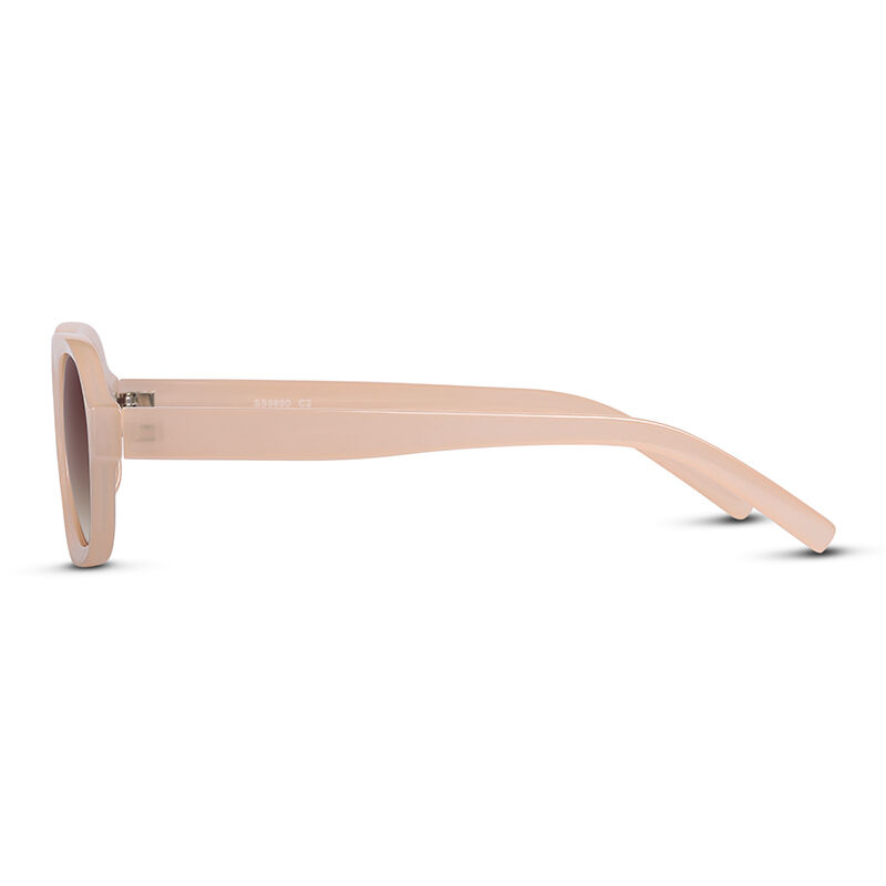 Dive in Oval Beige/Brown Sunglasses