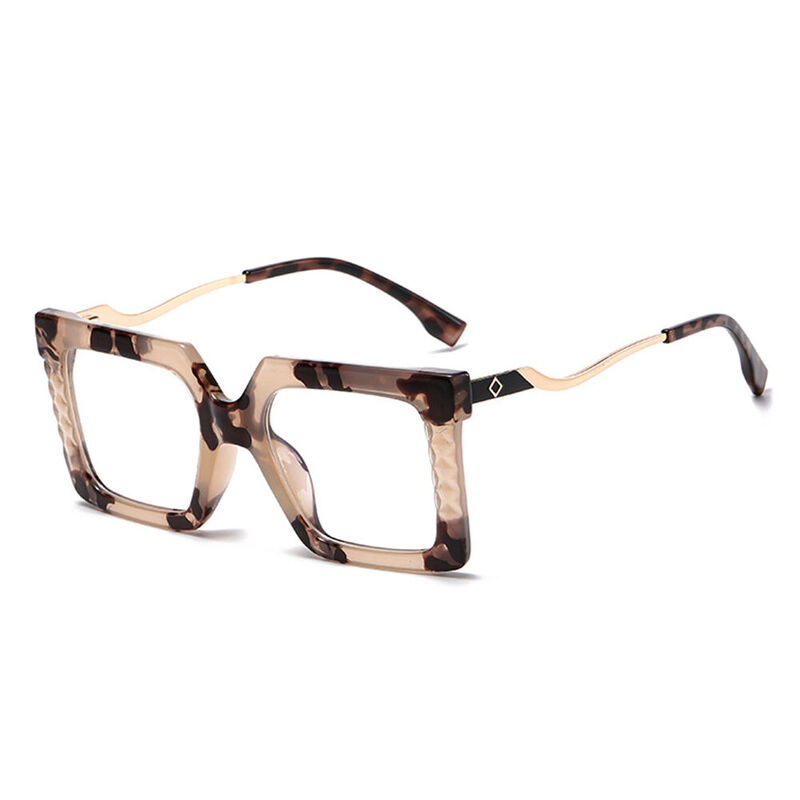 Louise Square Brown Glasses