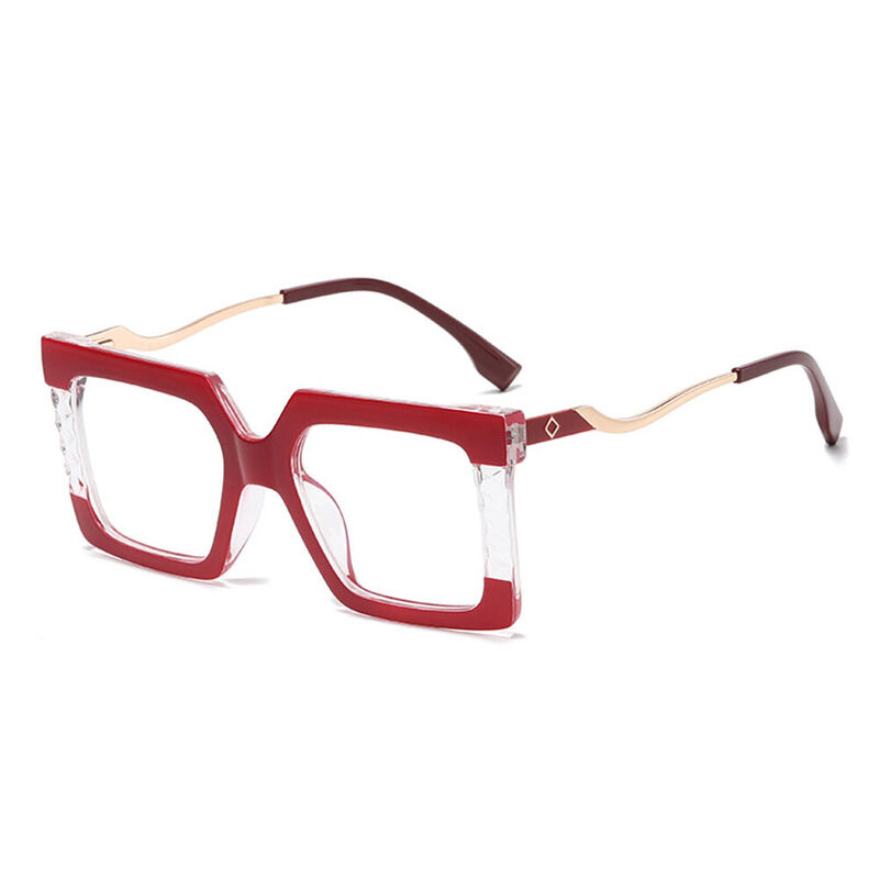 Louise Square Red Glasses