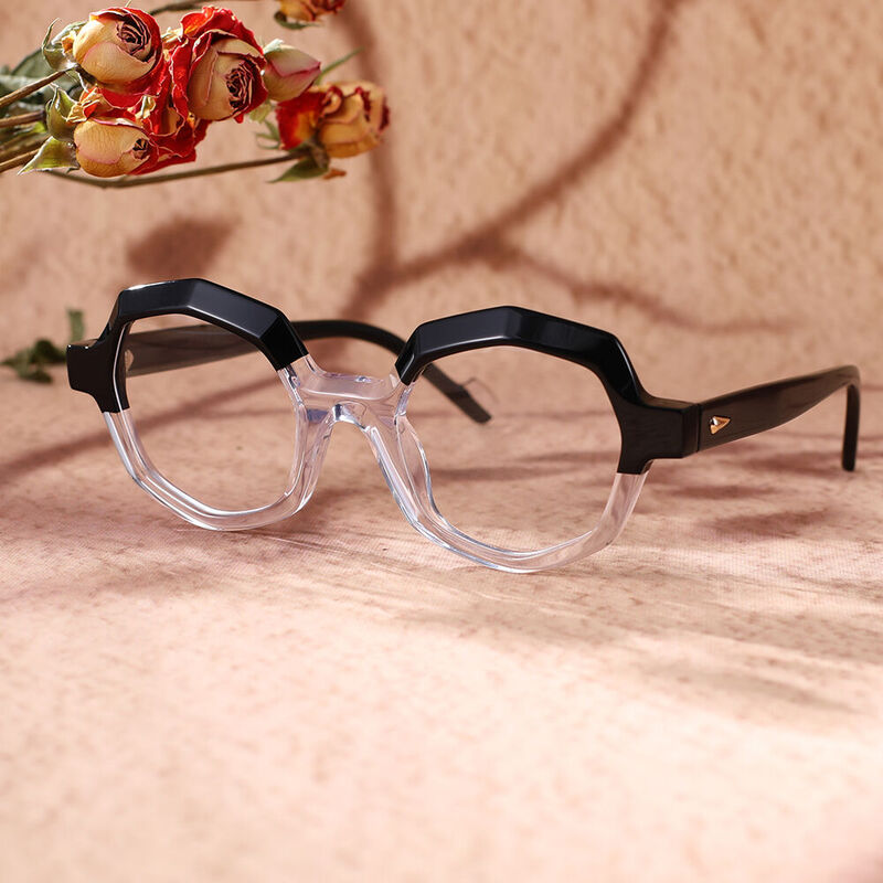 Geoffrey Geometric Black Glasses