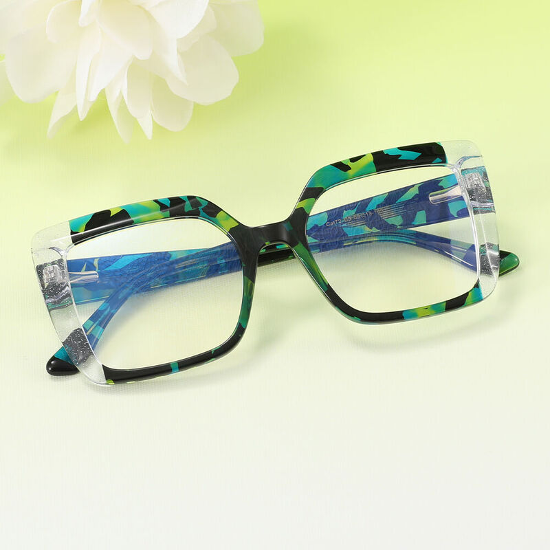 Hearst Cat Eye Green Glasses