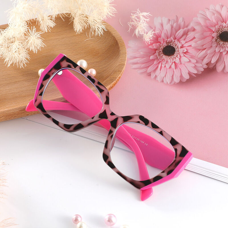 Hedda Cat Eye Pink Glasses