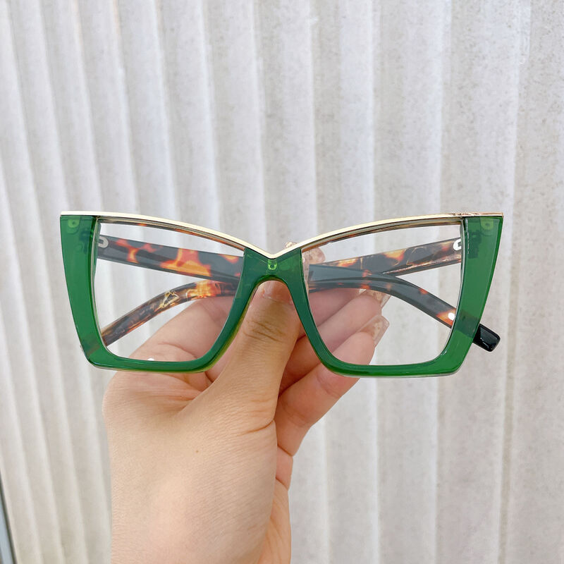 Leilciy Cat Eye Green Glasses