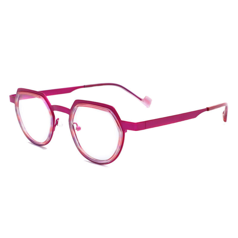 Kenn Geometric Pink Glasses