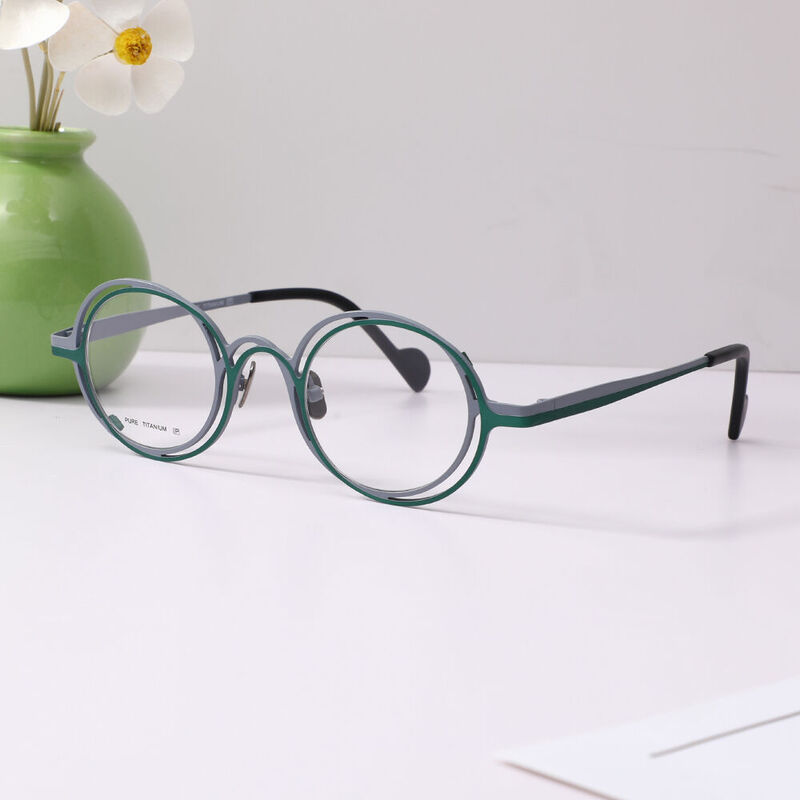 Joycae Round Green Glasses