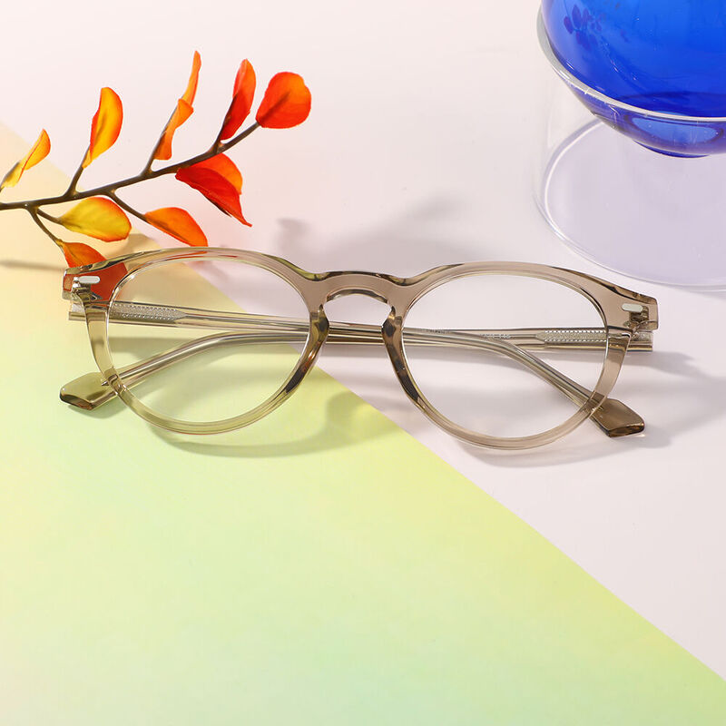 Catharine Round Brown Glasses