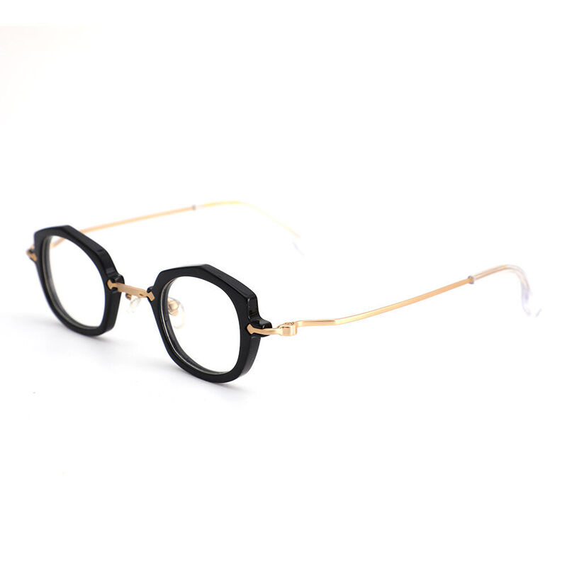 Simon Oval Black Glasses