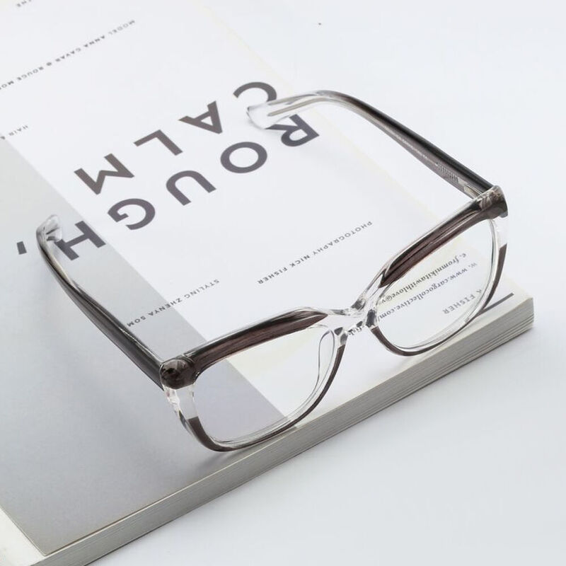 Bahadur Oval Gray Glasses