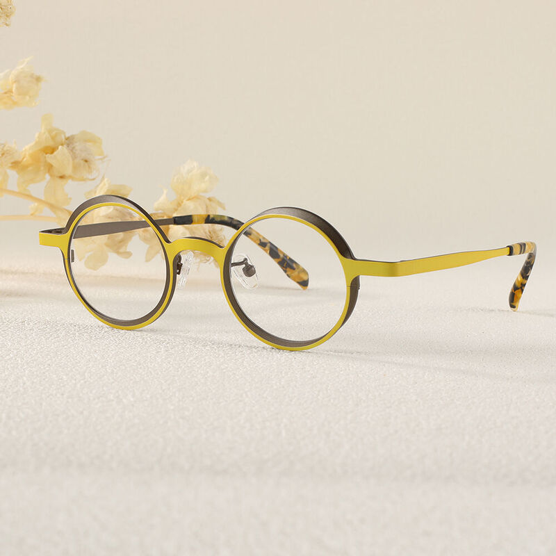 Neoco Round Yellow Glasses