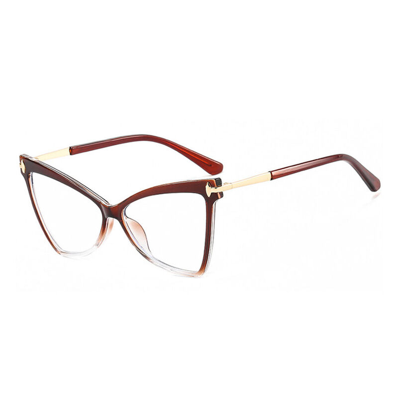 Adoir Cat Eye Brown Glasses