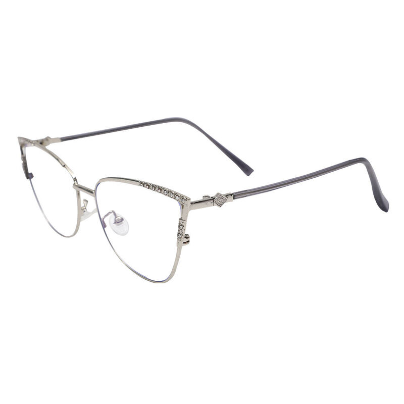 Occhiali da Vista Burgee Cat Eye Silver