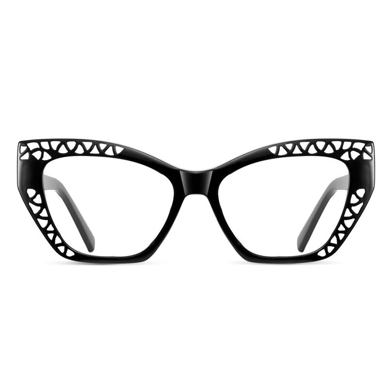 Saxton Cat Eye Black Glasses