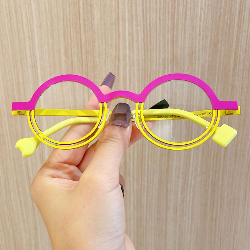 Charle Round Pink Glasses