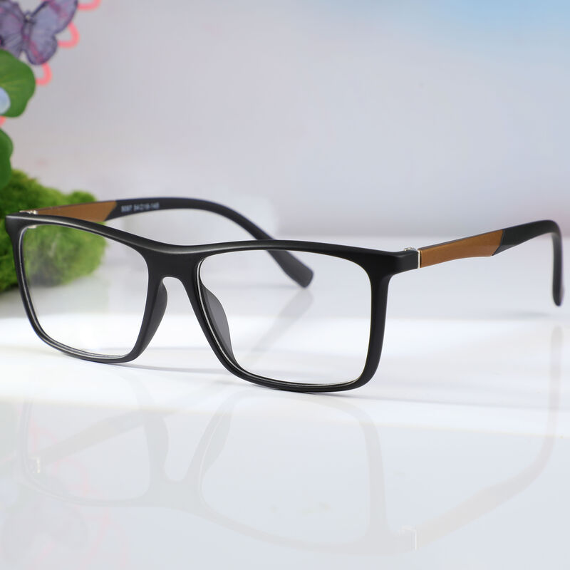 Phyllis Rectangle Brown Glasses