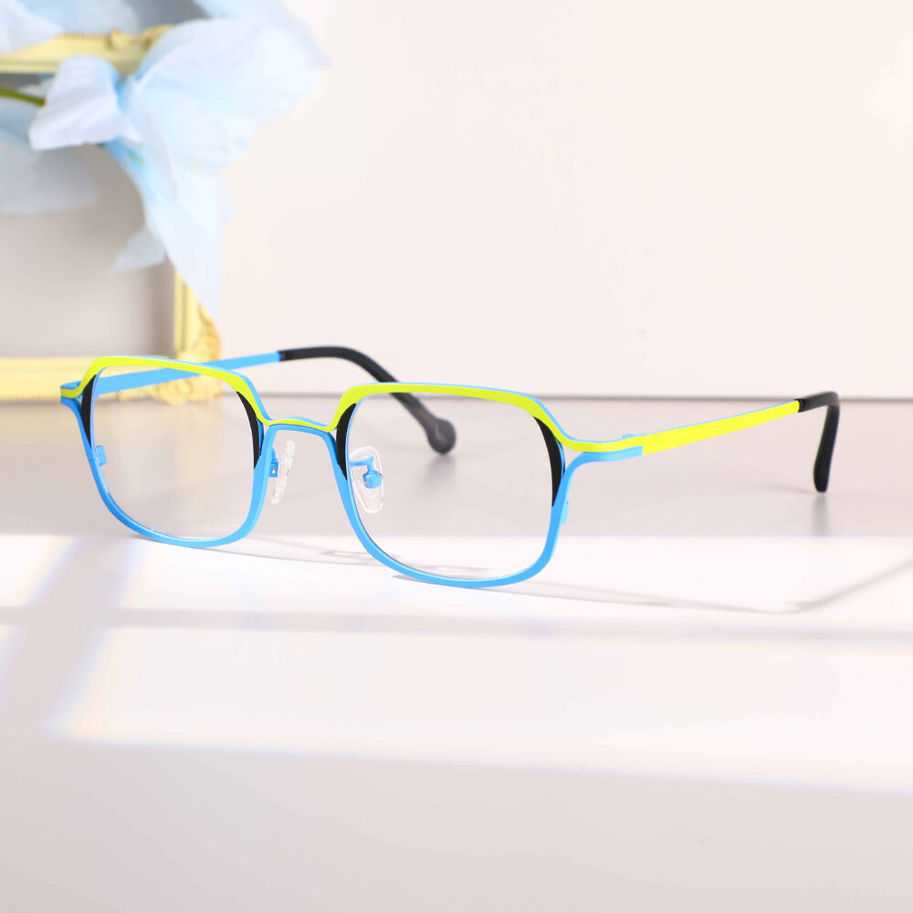 Geordiee Square Blue Glasses