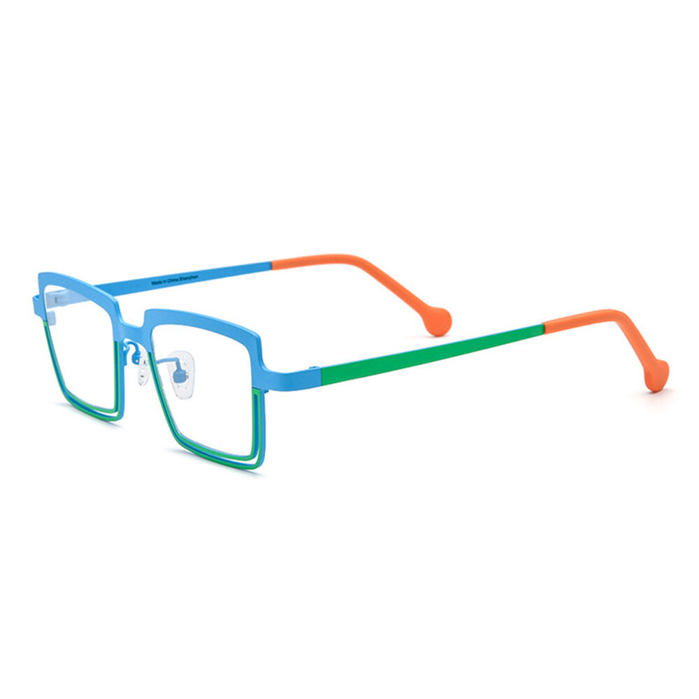 Taylor Rectangle Blue Glasses