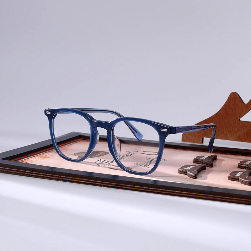 Definition Square Blue Glasses