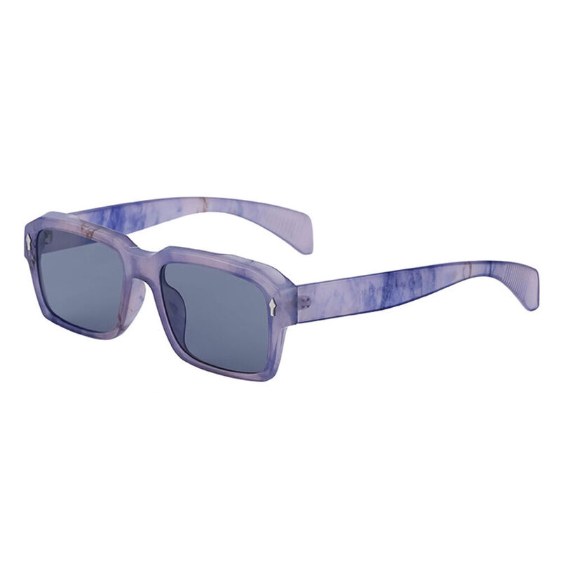 Toni Rectangle Blue Sunglasses
