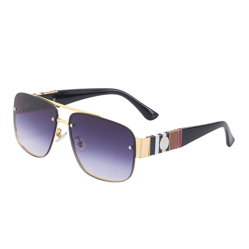 Gillen Aviator Purple Sunglasses