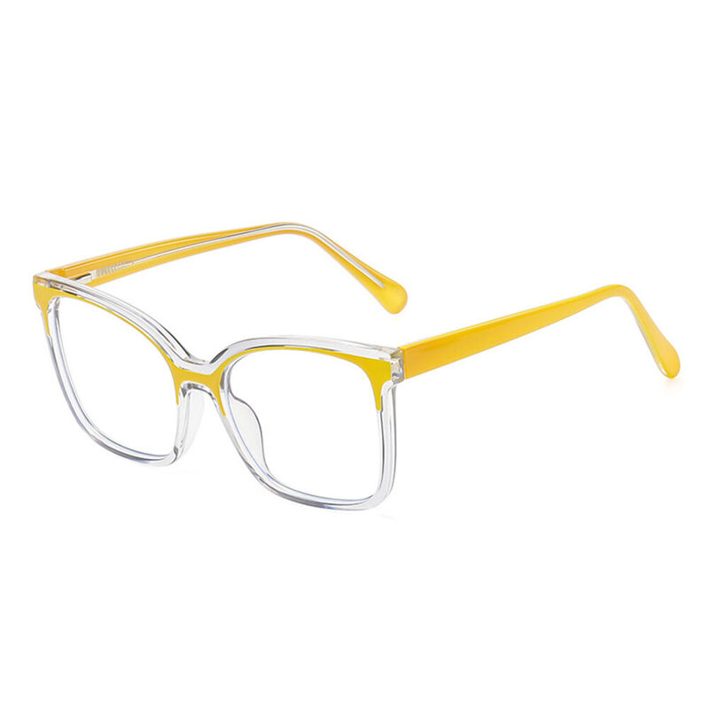 Aubrey Cat Eye Yellow Glasses