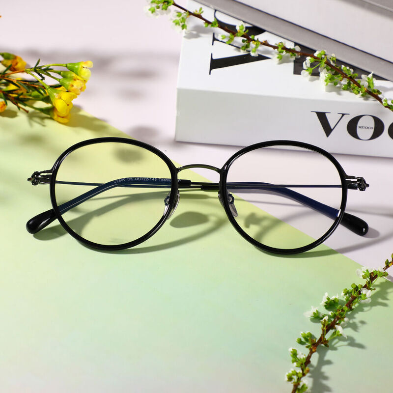 Dodd Rund Schwarz Brille