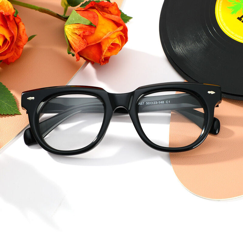 Cornell Quadratische Schwarze Brille