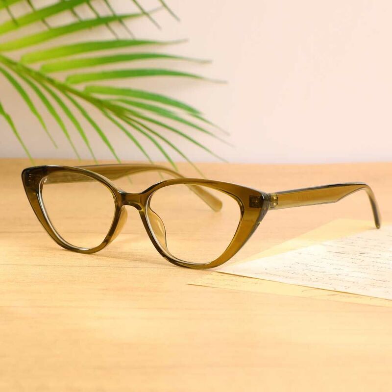 Tabitha Cat Eye Green Glasses