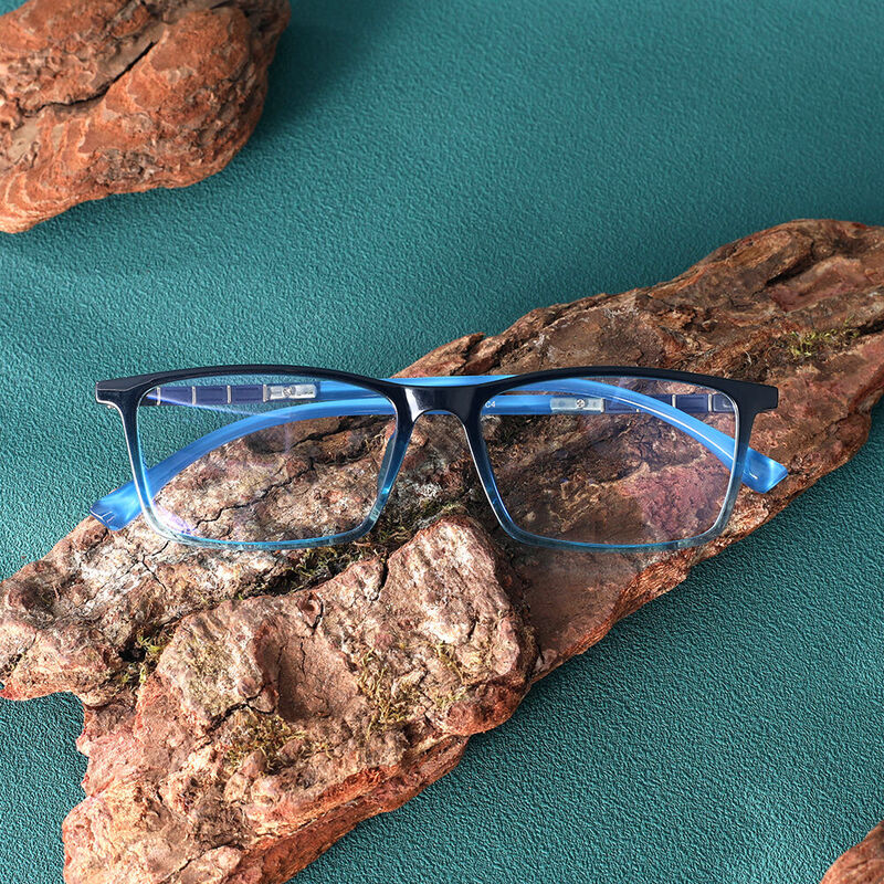 Graddie Rectangle Blue Glasses