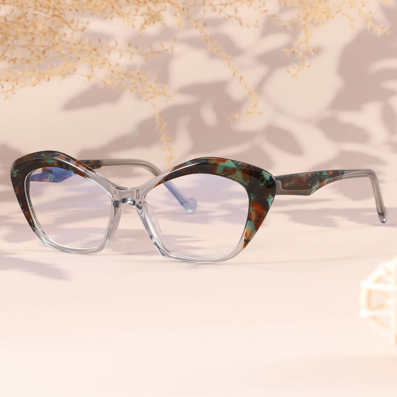 Arison Cat Eye Green Glasses