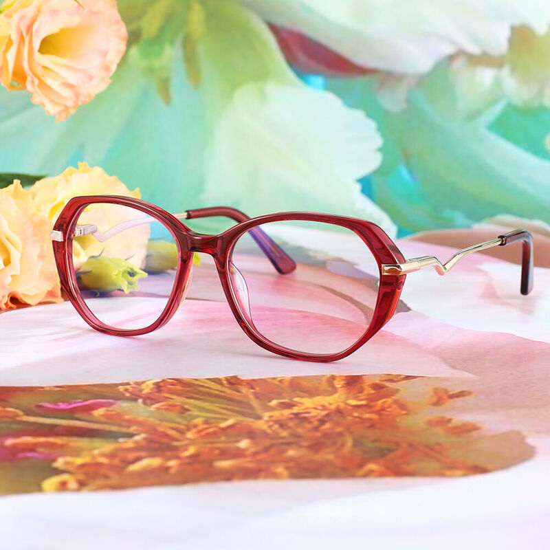 Nina Cat Eye Purple Glasses