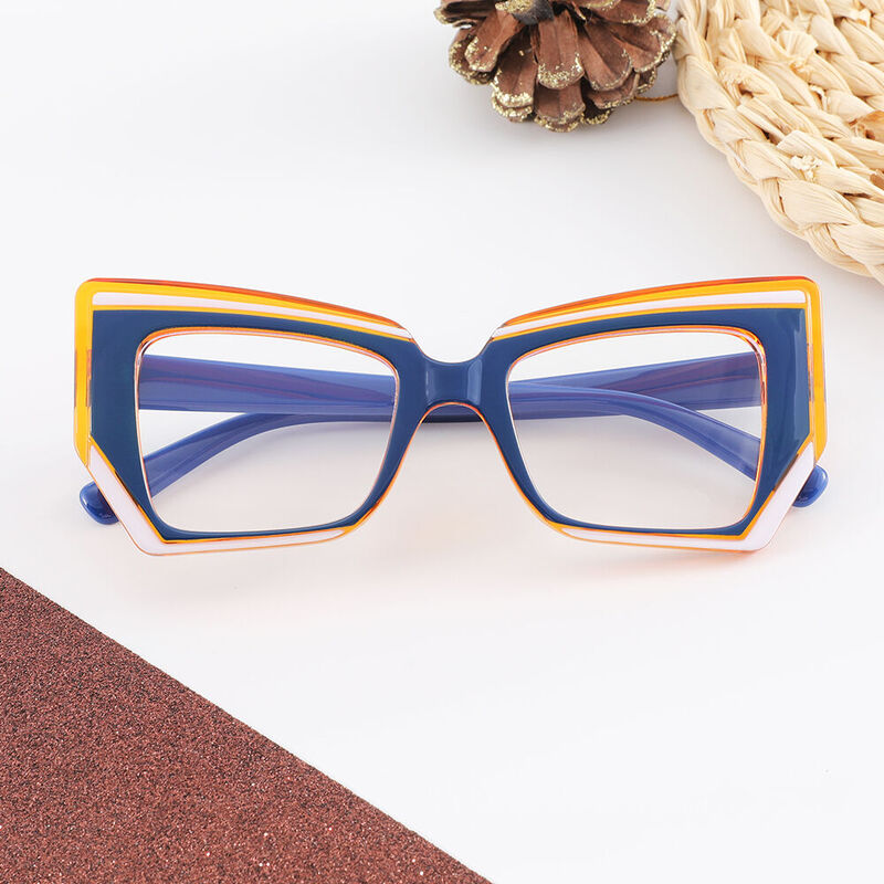 Wandy Cat Eye Blue Glasses