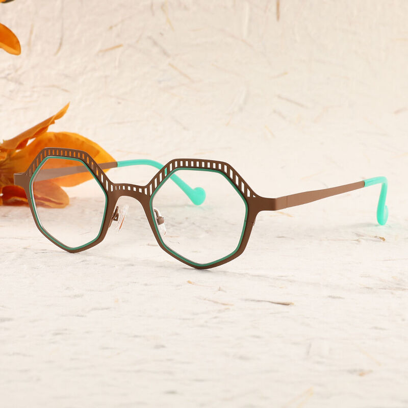 Chasel Geometrische Braune Brille