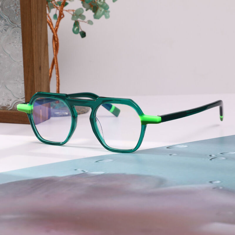 Conidi Geometrische Grüne Brille