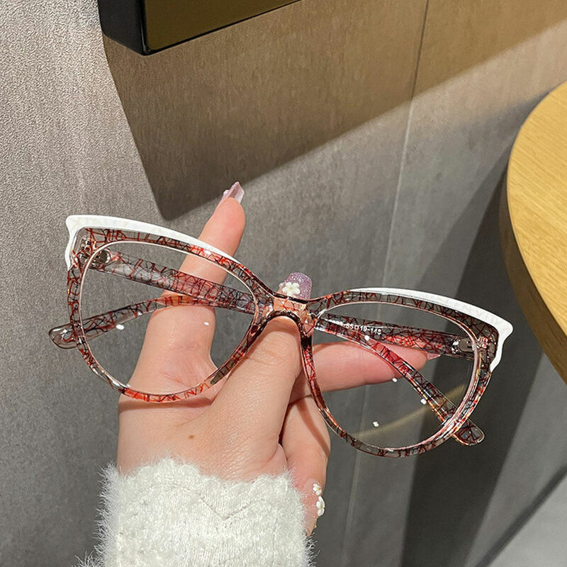 Lunettes de Vue Boreio Cat Eye Rouge